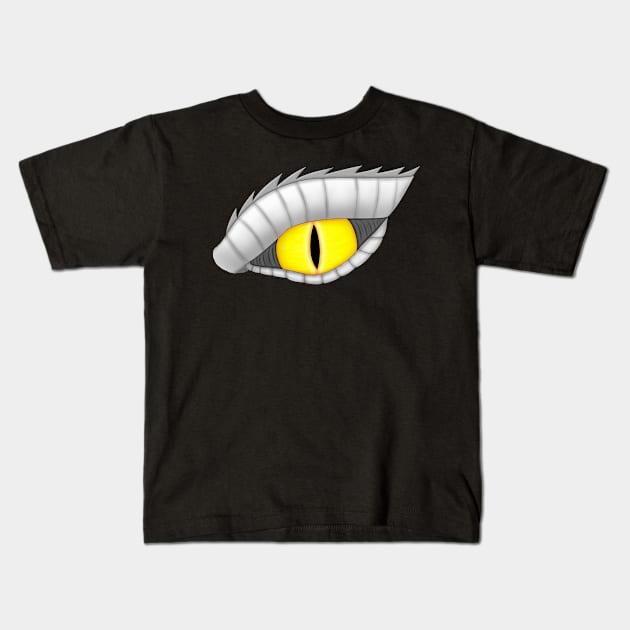 Dragons Eyes Grey/Yellow Kids T-Shirt by DragonSymphony